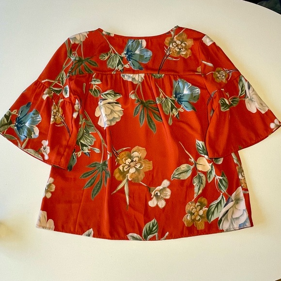 W5 by Anthropologie Floral Blouse | Size L | Boho Peasant Top - Picture 9 of 14